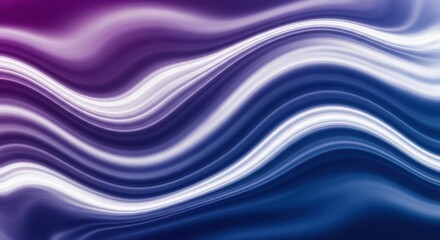 Abstract swirling waves of purple blue and white light for dynamic backgrounds