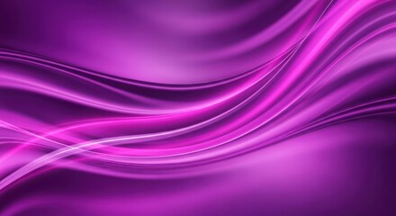 Vibrant purple waves abstract background with flowing light streaks for design