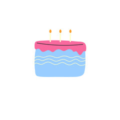 Birthday Cake Hand-drawn Illustration