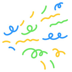 Colorful Confetti Hand-drawn Illustration