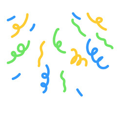 Fototapeta premium Colorful Confetti Hand-drawn Illustration