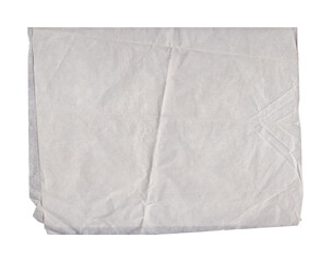 Obraz premium Folded white cotton fabric isolated on transparent background, top view, soft and clean