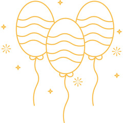 New Year Balloon Icon