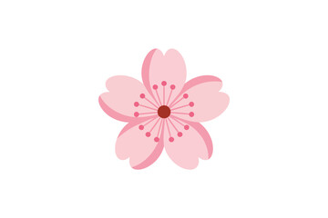 Vector art of pink cherry blossom flower vector illustration