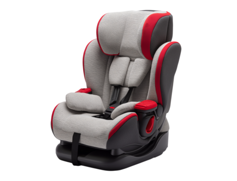 Modern Child Safety Car Seat isolated on a transparent background for Protection