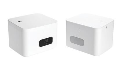 Futuristic Compact Dishwasher Cube — isolated on transparent background