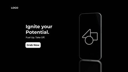 Elegant Modern Clean 3D Phone Mockup