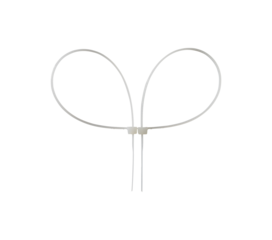 white police cable zip tie isolated