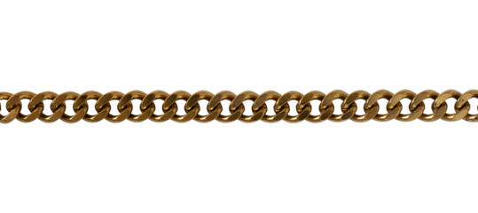 gold straight chain isolated