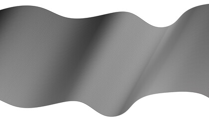 Elegant flowing silver fabric waves dynamically, perfect for adding sophisticated texture and depth to any design project, creating a modern, sleek vibe