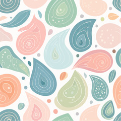 Naklejka premium Colorful Paisley Pattern Design Illustration.