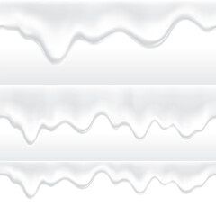 melted milk set vector illustration