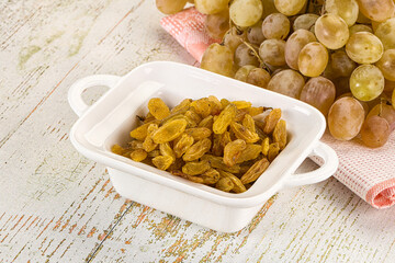 Sweet dry yellow honey raisin