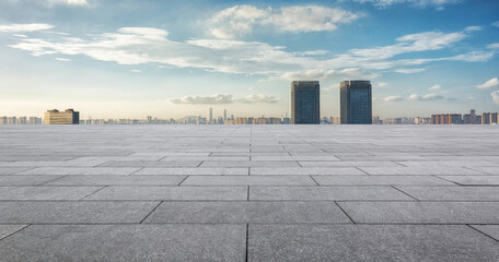 Panoramic Urban Skyline with Modern Architecture and Open Space