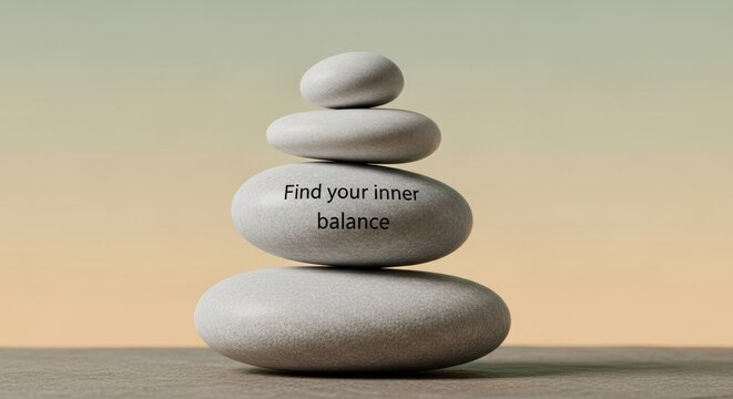 Stacked Stones Achieving Inner Balance and Promoting Wellness