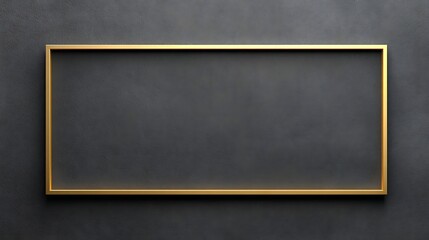 Golden frame mockup displayed on matte black background with highlights