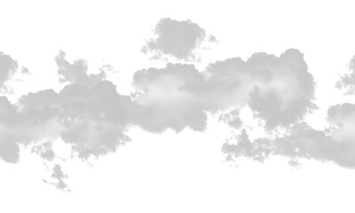Horizontal Seamless Fog Smoke Vapor Cloud Effect Isolated Over Dark Grid Background Realistic White Clouds Element Design Template Weather Forecast Sky