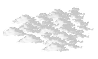 Transparent White Clouds realistic vector illustration isolated smoke air cloudy atmosphere fluffy cotton steam effect natural phenomenon design resource