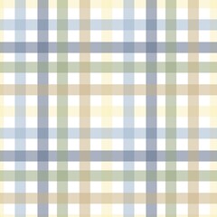 Seamless pastel plaid pattern in soft muted tones