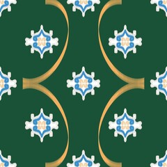 seamless floral pattern,Ikat style fabric pattern 