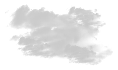 Realistic White Smoke or Fog Effect Vector Illustration Isolated on Transparent Checkered Background - Abstract Cloud Element