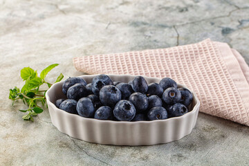 Sweet juicy ripe blueberry heap