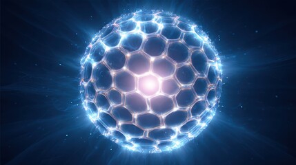 A beautiful abstract representation of a glowing atomic structure in a dark space, symbolizing scientific discovery.