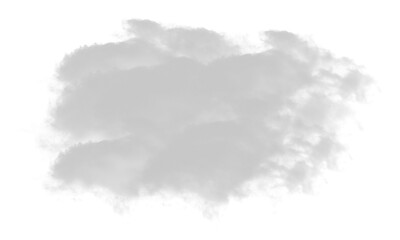 Realistic White Smoke Fog Mist Cloud Effect Isolated Transparent Background. Abstract Steam Puff Vaping Aerosol Design Element Overlay