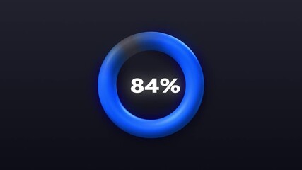 Animated Percentage Counter | Sleek Infographics Motion Design 1% to 84% Timeline