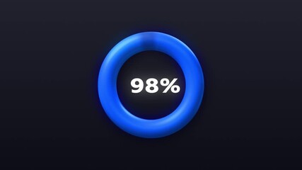 Dynamic Percentage Growth Infographics | Trendy 1% to 98% Animation for Presentations