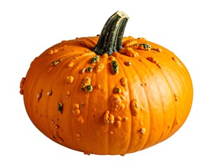 Orange pumpkin with bumpy texture