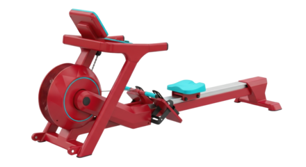 Isolated rowing machine offers fitness at home with comfortable seat and digital monitor