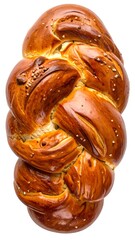 Ornate braided bread, golden brown