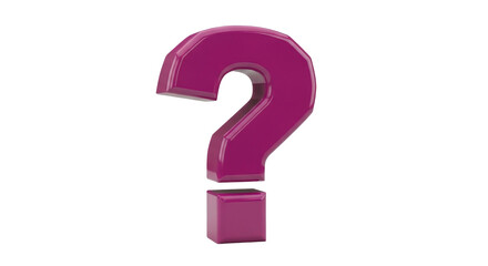 Isolated pink question mark is a visual symbol, design element, a graphic object illustration
