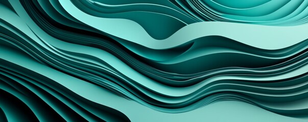 Fototapeta premium The abstract background of this design consists of a grainy yellow blue green color gradient shape on a black backdrop with a noise texture, suitable for a banner header poster