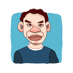 Hand drawn illustration vector character man 