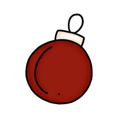 red christmas ball