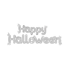 Vector art of happy halloween text