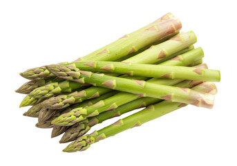 Isolated Fresh green asparagus spears or shoots, garden vegetable in a bunch for spring meals