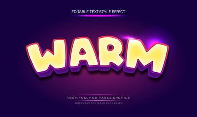 A cartoon style vibrant, eye-catching Text Effect, text style. Editable text files vector illustration.