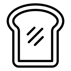 Obraz premium Simple Bread Slice Icon