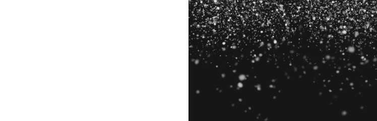 Snowfall Overlay, Falling Snow Texture on Transparent Background
