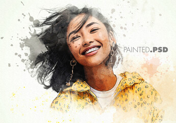 Wate rcolor portrait effect