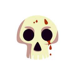Bloody skull vector Halloween illustration