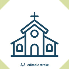 Church Icon. Chapel, Monastery, Building