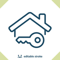House Icon. Key, Lock, Unlock, Security, Home