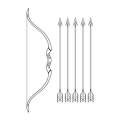 Realistic bow and arrow outline!