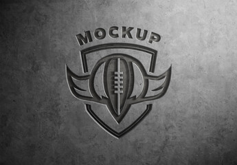 Logo Mockup on Concrete Surface 