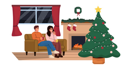 Couple in Christmas Night