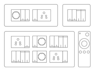 Modern switch board wireframe with multiple set of variety!